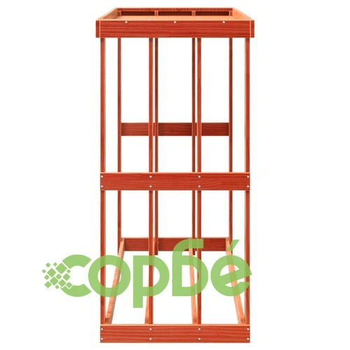 Външна поставка за дърва восъчнокафяв 109x52x106 см бор масив ➤ топ цена ➤ sorbe.bg