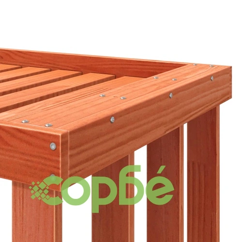 Външна поставка за дърва восъчнокафяв 109x52x106 см бор масив ➤ топ цена ➤ sorbe.bg