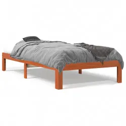 Рамка за легло, восъчнокафяв, 100x200 см, борово дърво масив