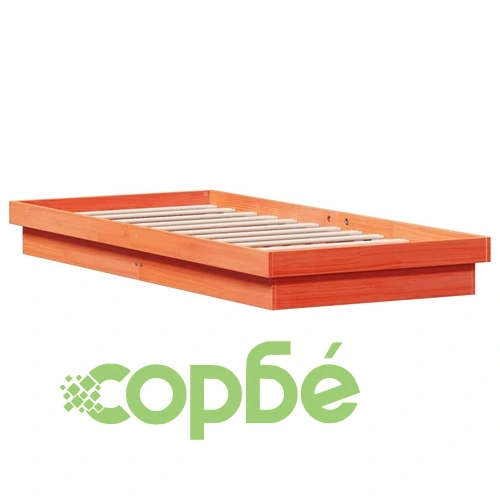 LED рамка за легло восъчнокафяв 100x200 см борово дърво масив ➤ топ цена ➤ sorbe.bg