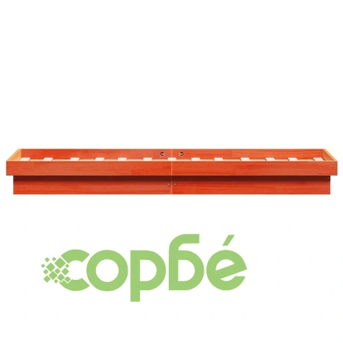 LED рамка за легло восъчнокафяв 100x200 см борово дърво масив ➤ топ цена ➤ sorbe.bg