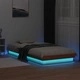 LED рамка за легло восъчнокафяв 100x200 см борово дърво масив
