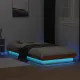 LED рамка за легло восъчнокафяв 90x190 см борово дърво масив
