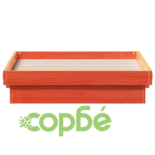LED рамка за легло восъчнокафяв 90x190 см борово дърво масив ➤ топ цена ➤ sorbe.bg