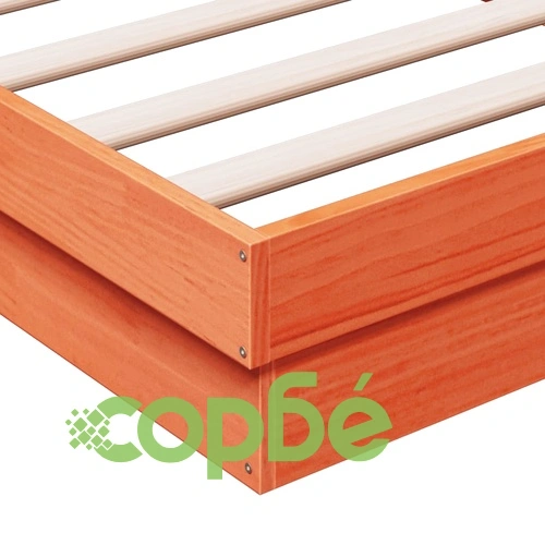 LED рамка за легло восъчнокафяв 140x190 см борово дърво масив ➤ топ цена ➤ sorbe.bg