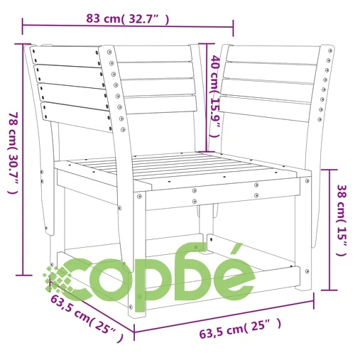 Градински стол, дугласко дърво масив ➤ топ цена ➤ sorbe.bg