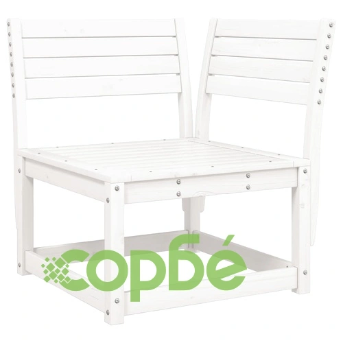 Градински ъглов диван с възглавници бял 73x73x78 см бор масив ➤ топ цена ➤ sorbe.bg