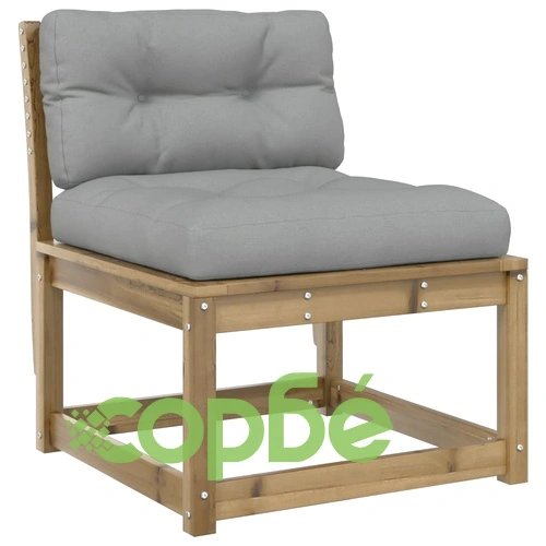 Градински дивани с възглавници, 2 бр, импрегнирано борово дърво ➤ топ цена ➤ sorbe.bg
