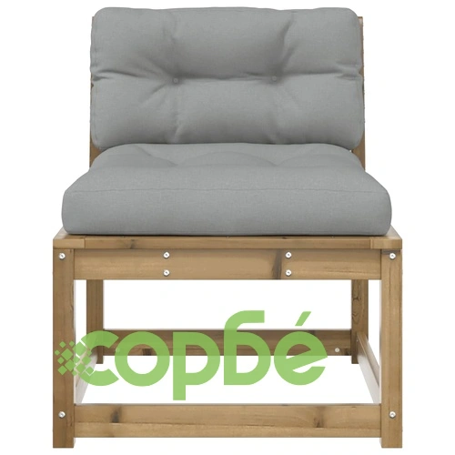 Градински дивани с възглавници, 2 бр, импрегнирано борово дърво ➤ топ цена ➤ sorbe.bg