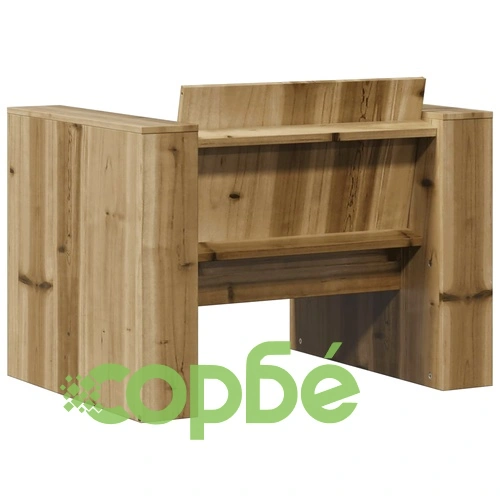 Градински диван, 79x60x62 см, импрегнирано борово дърво ➤ топ цена ➤ sorbe.bg