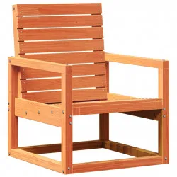 Градински стол, восъчнокафяв, 57,5x63x76 см, борово дърво масив