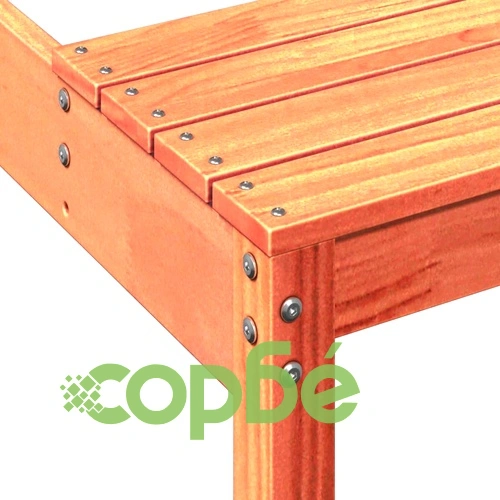 Пикник маса, восъчнокафява, 160x134x75 см, борово дърво масив ➤ топ цена ➤ sorbe.bg