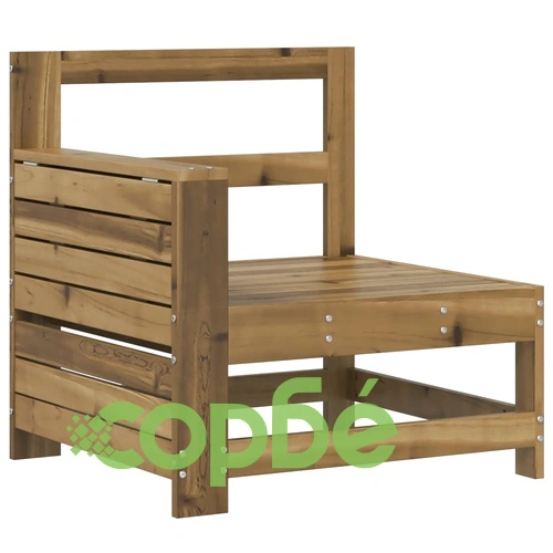 Градински диван с подлакътник и странична масичка ➤ топ цена ➤ sorbe.bg