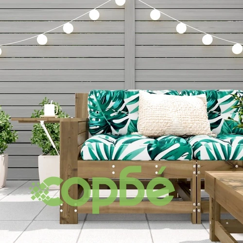 Градински диван с подлакътник и странична масичка ➤ топ цена ➤ sorbe.bg