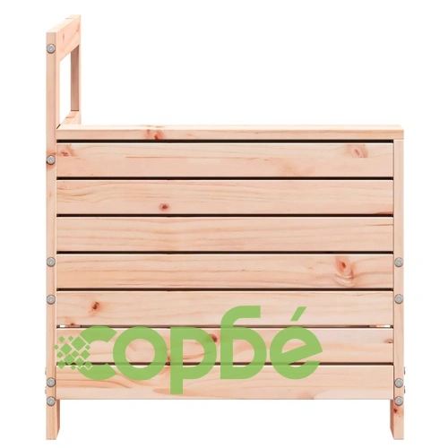 Градински диван с подлакътник, 69x62x70,5 см, бор масив ➤ топ цена ➤ sorbe.bg