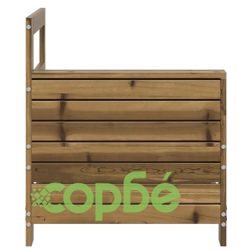 Градински диван, 69x62x70,5 см, импрегнирано борово дърво ➤ топ цена ➤ sorbe.bg