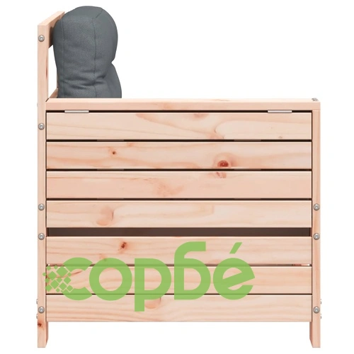 Градинско кресло с подлакътник с възглавница борово дърво масив ➤ топ цена ➤ sorbe.bg