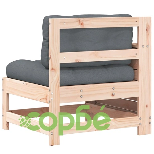 Градинско кресло с подлакътник с възглавница борово дърво масив ➤ топ цена ➤ sorbe.bg