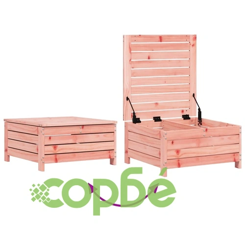 Градинска табуретка с възглавница, дугласко дърво масив ➤ топ цена ➤ sorbe.bg