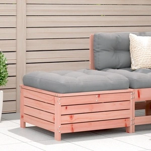 Градинска табуретка с възглавница, дугласко дърво масив