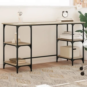 Бюро, дъб сонома, 140x50x75 см, метал и инженерно дърво