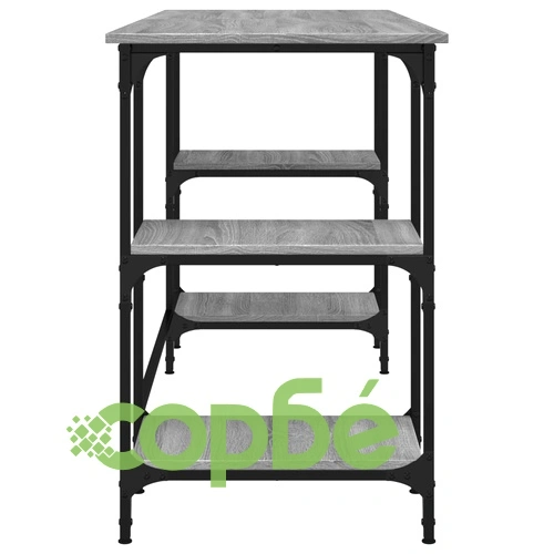 Бюро, сив сонома, 140x50x75 см, метал и инженерно дърво ➤ топ цена ➤ sorbe.bg