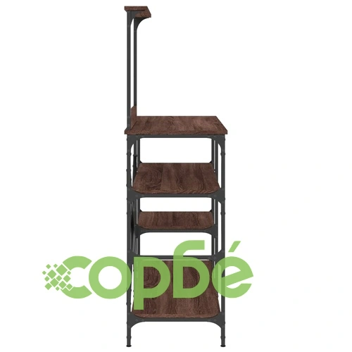 Стелаж за пекарни, кафяв дъб, 90x40x132 см, инженерно дърво ➤ топ цена ➤ sorbe.bg