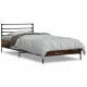 Рамка за легло, опушен дъб, 90x200 см, инженерно дърво и метал