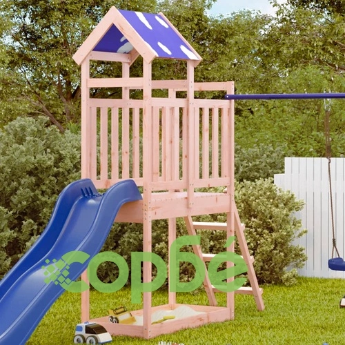 Кула за игра със стълба 110,5x52,5x215 см дугласка ела масив ➤ топ цена ➤ sorbe.bg