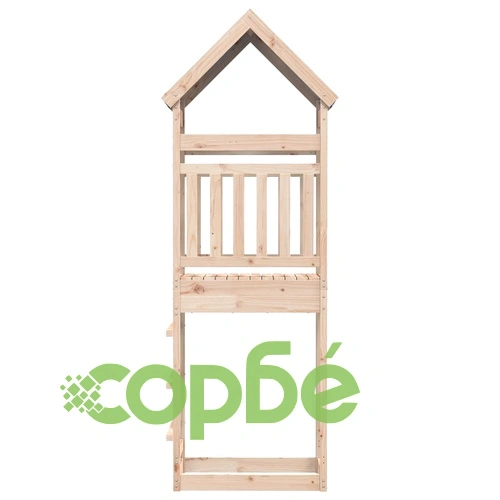 Кула за игра 85x52,5x265 см борово дърво масив ➤ топ цена ➤ sorbe.bg
