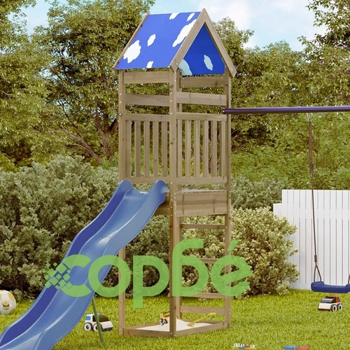 Кула за игра 85x52,5x265 см импрегнирана борова дървесина ➤ топ цена ➤ sorbe.bg