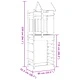 Кула за игра със стена за катерене 85x52,5x239 см бор масив