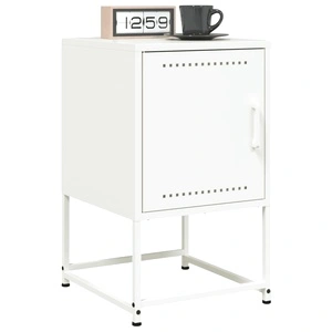 Нощни шкафчета 2 бр бели 36x39x60,5 см стомана