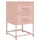 Нощни шкафчета 2 бр розов 36x39x60,5 см стомана