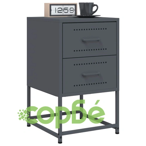 Нощни шкафчета 2 бр антрацит 36x39x60,5 см стомана ➤ топ цена ➤ sorbe.bg