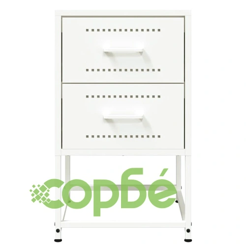 Нощни шкафчета 2 бр бели 36x39x60,5 см стомана ➤ топ цена ➤ sorbe.bg