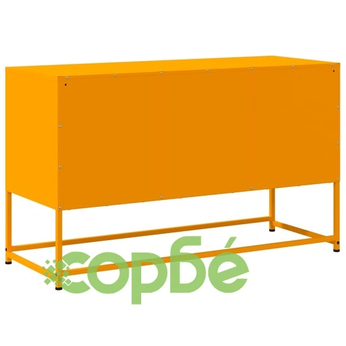 ТВ шкаф, горчица жълто, 100,5x39x60,5 см, стомана ➤ топ цена ➤ sorbe.bg