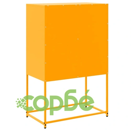 Бюфет, горчица жълто, 68,5x38,5x107 см, стомана ➤ топ цена ➤ sorbe.bg