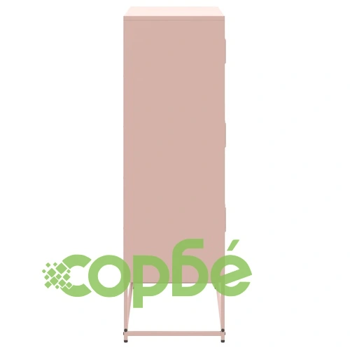 Бюфет, розов, 68,5x38,5x123,5 см, стомана ➤ топ цена ➤ sorbe.bg