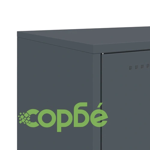 Висок шкаф, антрацит, 100,5x39x107 см, стомана ➤ топ цена ➤ sorbe.bg