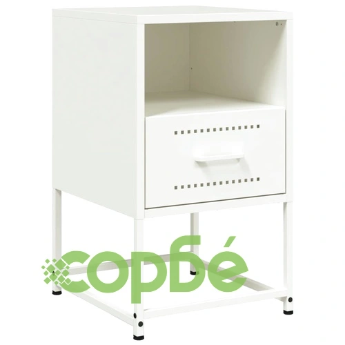 Нощни шкафчета 2 бр бели 36x39x60,5 см стомана ➤ топ цена ➤ sorbe.bg