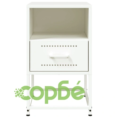 Нощни шкафчета 2 бр бели 36x39x60,5 см стомана ➤ топ цена ➤ sorbe.bg