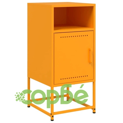 Нощни шкафчета 2 бр горчица жълто 36x39x78 см стомана ➤ топ цена ➤ sorbe.bg