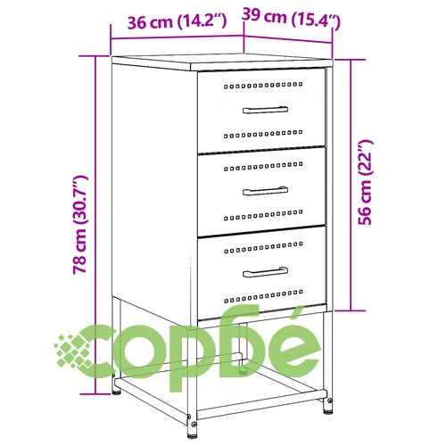 Нощни шкафчета 2 бр антрацит 36x39x78 см стомана ➤ топ цена ➤ sorbe.bg