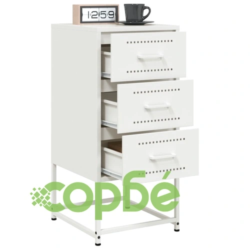 Нощни шкафчета 2 бр бял 36x39x78 см стомана ➤ топ цена ➤ sorbe.bg