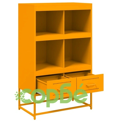 Висок шкаф, горчица жълто, 68x39x111,5 см, стомана ➤ топ цена ➤ sorbe.bg