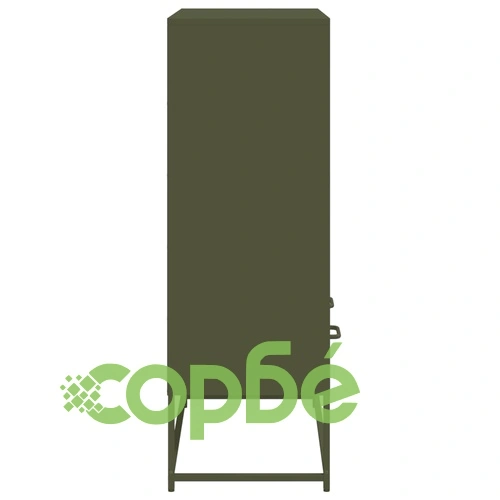 Висок шкаф, маслиненозелен, 68x39x111,5 см, стомана ➤ топ цена ➤ sorbe.bg