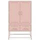 Висок шкаф, розов, 68x39x111,5 см, стомана