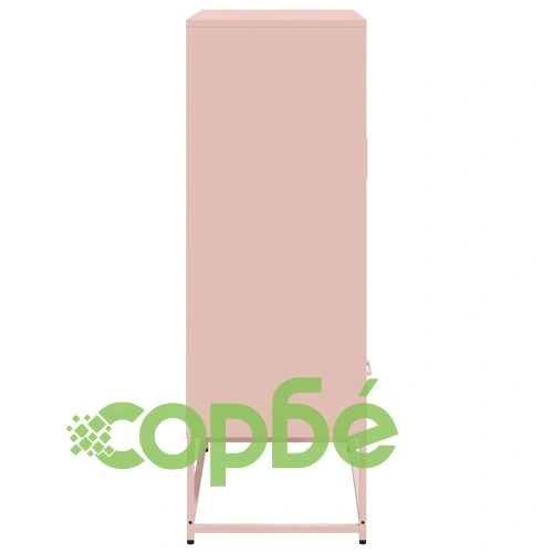 Висок шкаф, розов, 68x39x111,5 см, стомана ➤ топ цена ➤ sorbe.bg