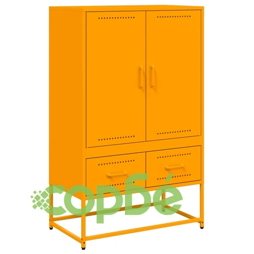 Висок шкаф, горчица жълто, 68x39x111,5 см, стомана ➤ топ цена ➤ sorbe.bg
